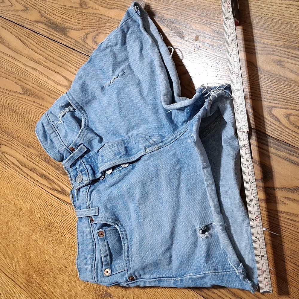 LEVI STRAUSS Jeans Shorts Women BLUE RIBCAGE 27 Preowned PREMIUM Used Denim